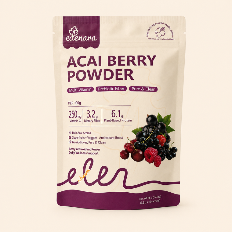 Edenana Acai Berry Powder pouch, front view