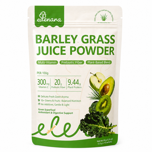 Edenana Barley Grass Juice Powder pouch, front view