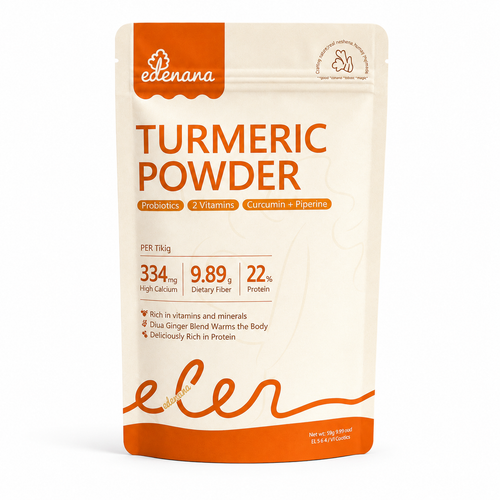 Edenana Turmeric Powder pouch, front view