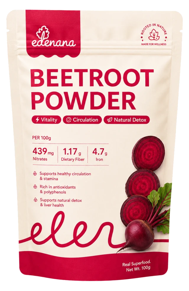 Edenana Beetroot Powder product packaging
